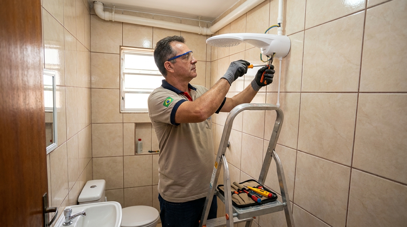 Instalação com pressurizador em Marília-SP